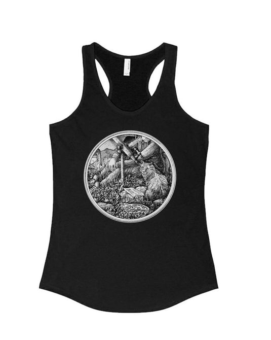 Women's | The Cat and The Telescope | Tank Top - Arm The Animals Clothing Co.