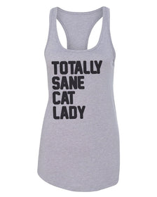 Women's | Totally Sane Cat Lady (Text) | Ideal Tank Top - Arm The Animals Clothing Co.