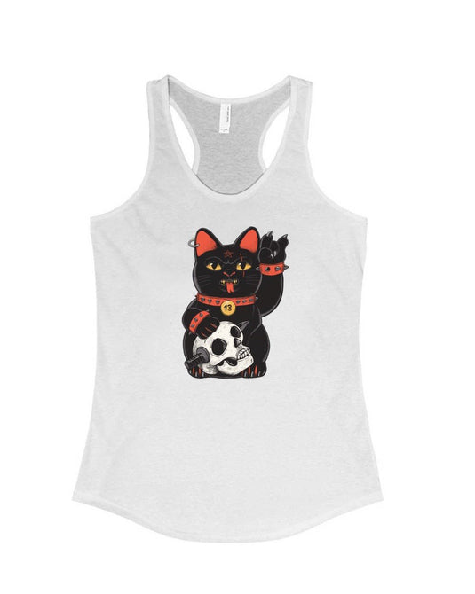Women's | Unlucky Black Cat | Tank Top - Arm The Animals Clothing Co.