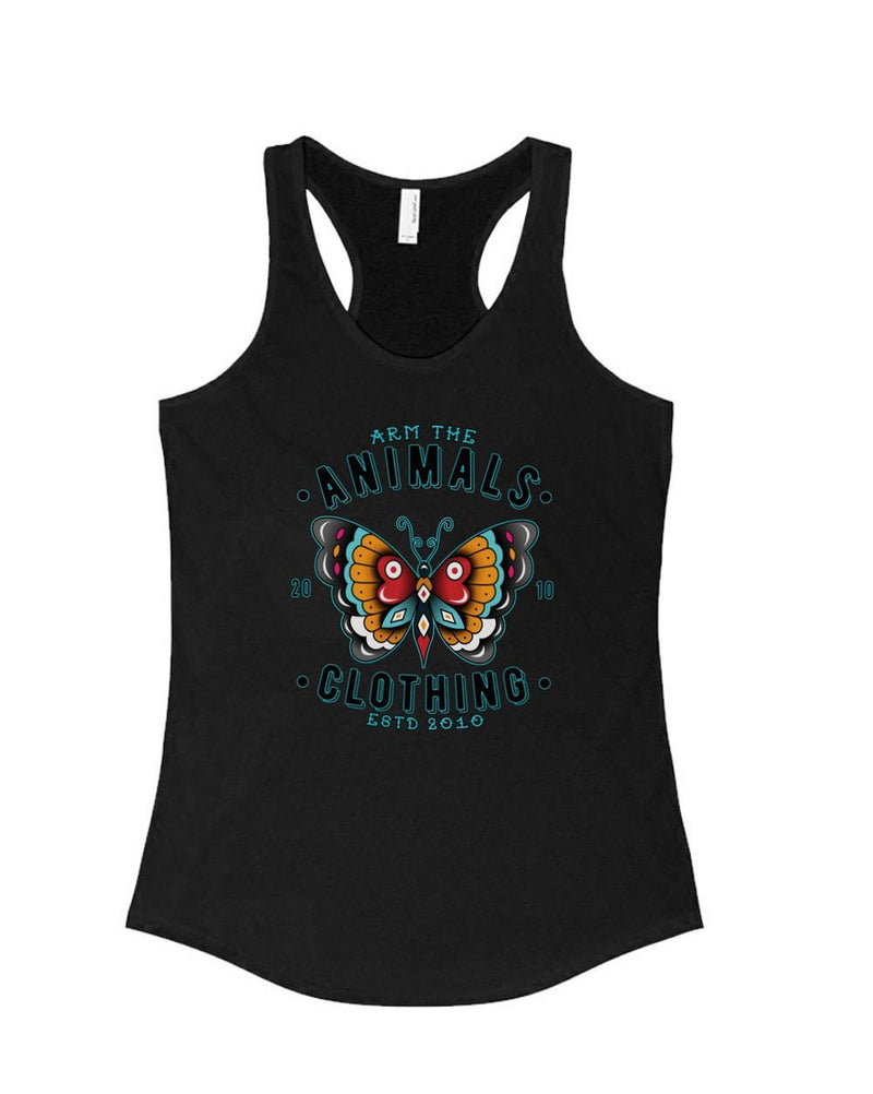 Load image into Gallery viewer, Women&#39;s | Varsity Butterfly | Ideal Tank Top - Arm The Animals Clothing Co.

