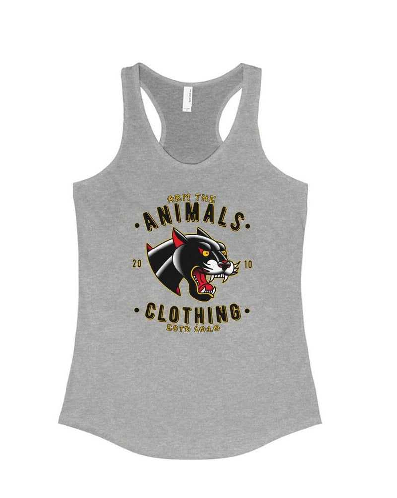 Load image into Gallery viewer, Women&#39;s | Varsity Panther | Ideal Tank Top - Arm The Animals Clothing Co.
