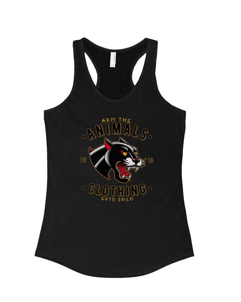 Load image into Gallery viewer, Women&#39;s | Varsity Panther | Ideal Tank Top - Arm The Animals Clothing Co.
