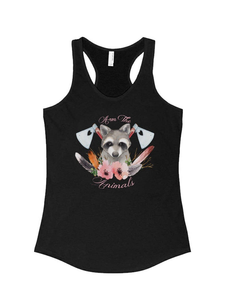 Load image into Gallery viewer, Women&#39;s | Woodland Raccoon | Ideal Tank Top - Arm The Animals Clothing Co.
